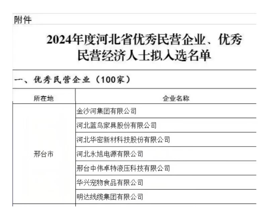 恒峰g22获评河北省优秀民营企业